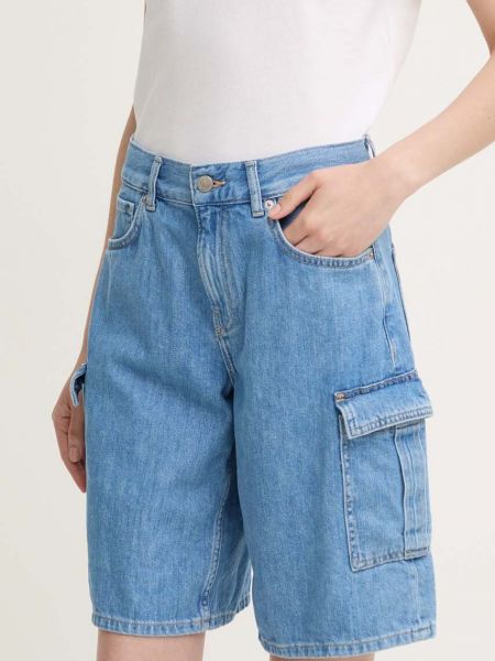 Kratke traper hlače visoki struk bootcut Pepe Jeans smeđa