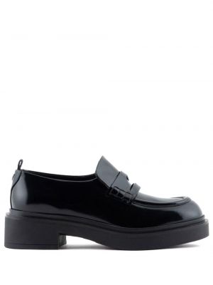 Pantofi loafer din piele chunky Emporio Armani negru