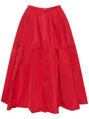 Midi sukňa na gombíky Patou červená