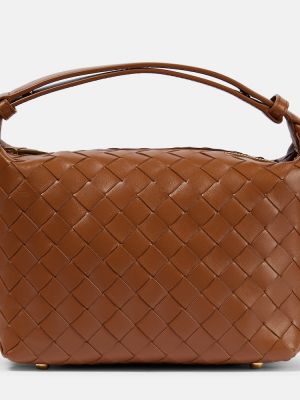 Nahka mini laukku Bottega Veneta ruskea