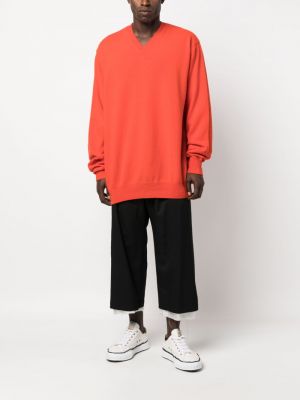 Chemise en laine à col v Comme Des Garçons Shirt orange