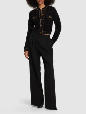 Cardigan in maglia in tweed Versace