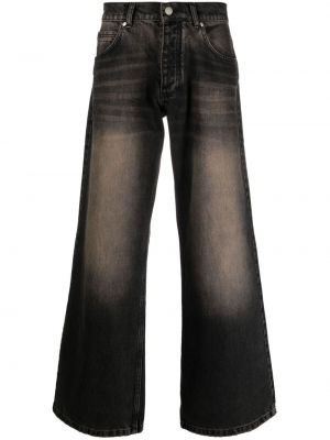 Voľné bavlnené priliehavé džínsy Misbhv čierna