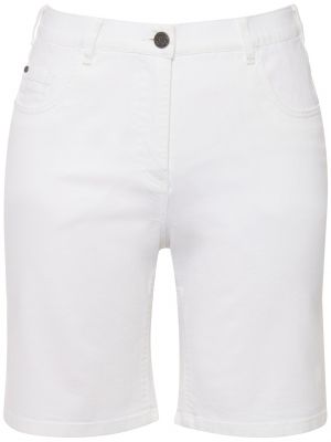 Shorts en jean avec perles Ulla Popken blanc