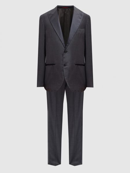 Шелковый шерстяной костюм Brunello Cucinelli серый
