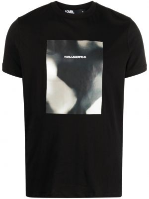 Abstrakt mönster t-shirt Karl Lagerfeld svart