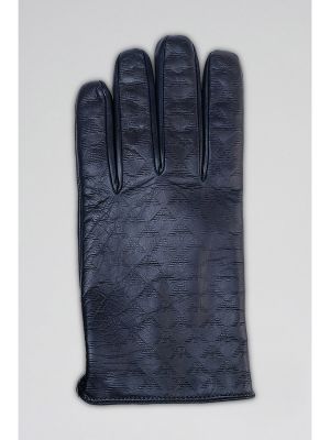 Синие перчатки Emporio Armani
