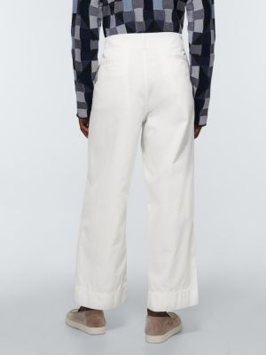 Proste spodnie bawełniane Giorgio Armani białe