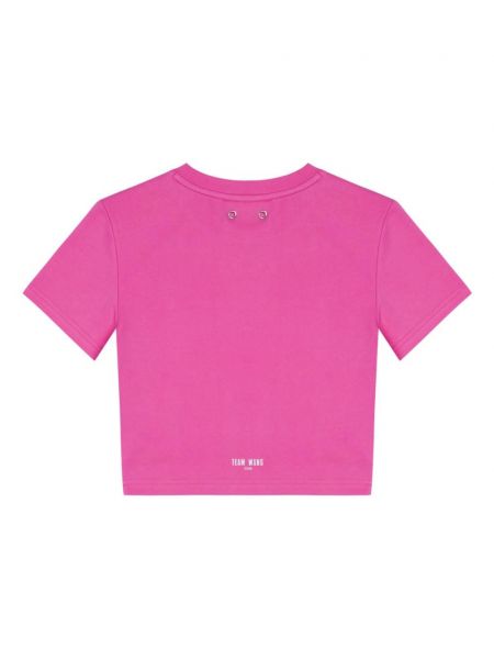 T-shirt à imprimé Team Wang Design rose