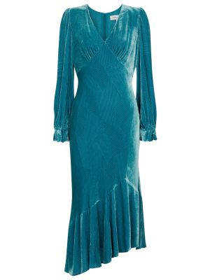 Sametové midi šaty Diane Von Furstenberg zelené