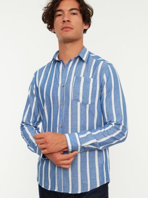 Pruhovaná košile Trendyol modrá