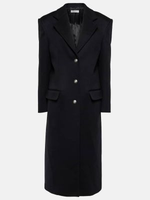 Oversized gyapjú kabát Alessandra Rich fekete