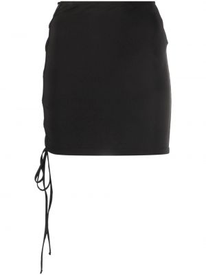 Φούστα mini με κορδόνια με δαντέλα Heron Preston μαύρο