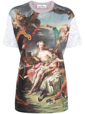 Pamut póló nyomtatás Vivienne Westwood szürke