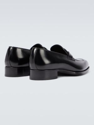Δερμάτινα loafers Tom Ford μαύρο
