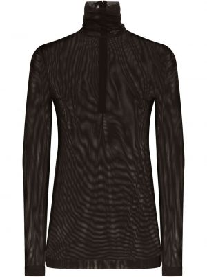 Mesh ren zip lang topp Dolce & Gabbana svart