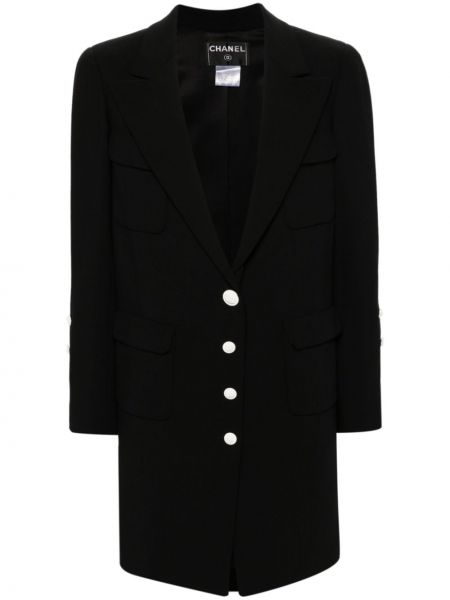 Kabát Chanel Pre-owned čierna