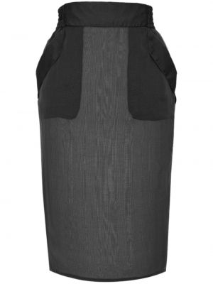 Hedvábné pouzdrová sukně Saint Laurent