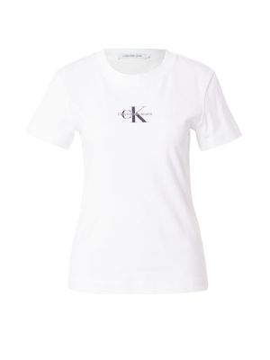 T-shirt slim Calvin Klein Jeans blanc