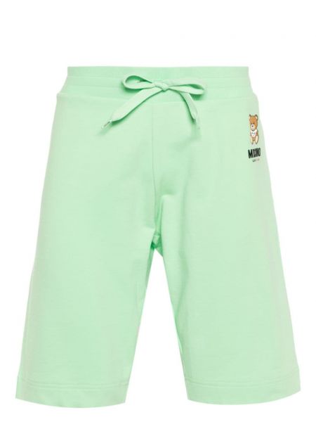 Pantaloni scurți cu imagine Moschino verde