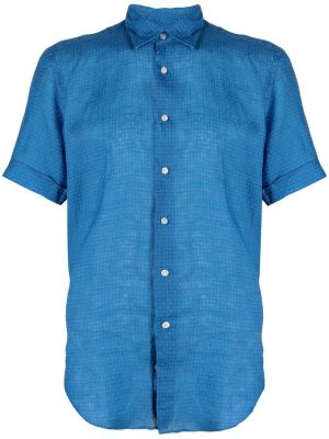Camisa con estampado con estampado geométrico Peninsula Swimwear azul
