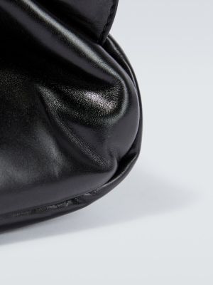 Usnjena crossbody torbica Jil Sander črna