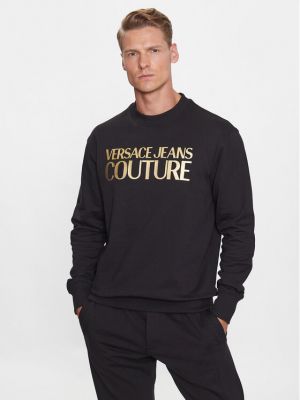 Majica dugih rukava sa dugačkim rukavima Versace Jeans Couture crna