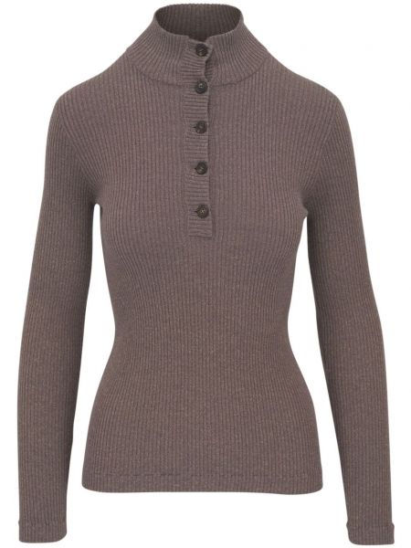 Trøje kort sweater Brunello Cucinelli brun