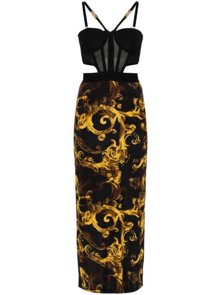 Коктейлна рокля с принт Versace Jeans Couture