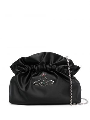 Vivienne Westwood Orb-embellished clutch bag - Noir