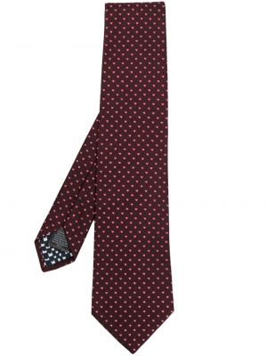 Cravată de mătase cu imagine cu motiv cu inimi Paul Smith roșu