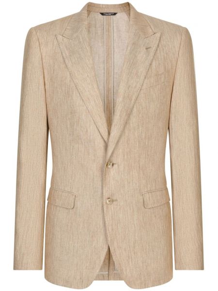 Blazer en lin Dolce & Gabbana beige