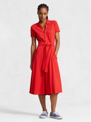 Košilové šaty Polo Ralph Lauren červené