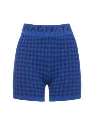 Shorts à carreaux en tricot Nagnata noir