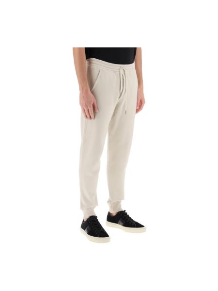 Pantalones de chándal de algodón Tom Ford blanco