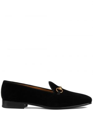 Pantofi loafer din piele de căprioară Gucci negru