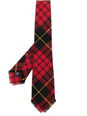 Cravată cu broderie din bumbac în carouri Polo Ralph Lauren