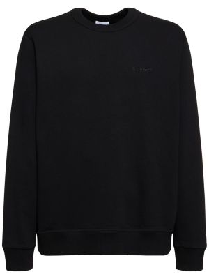 Jersey de algodón de tela jersey Burberry negro