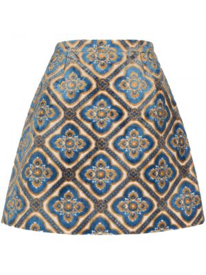 Aksamitna mini spódniczka żakardowa Etro