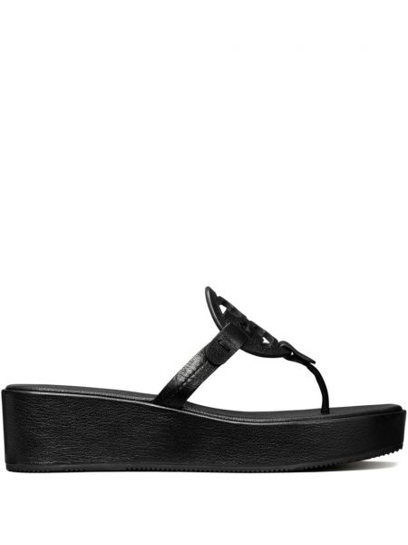 Læder sandaler Tory Burch sort