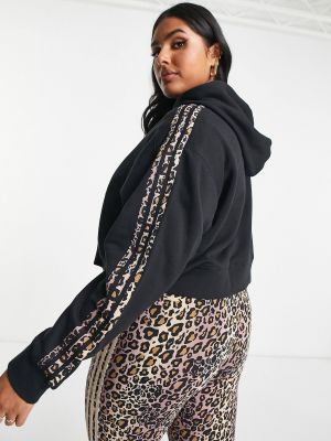 Леопардовое худи с принтом Adidas Originals черное