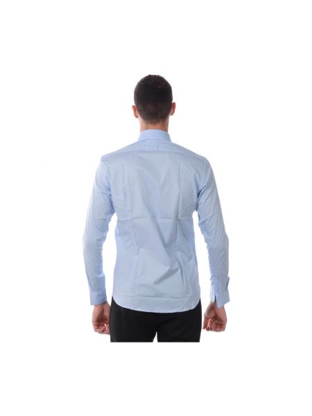 Camisa slim fit con bolsillos Daniele Alessandrini azul