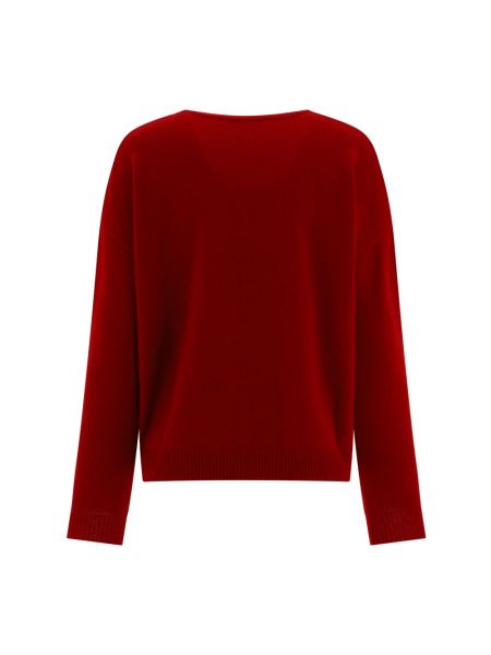 Sweter z kaszmiru Max Mara czerwony