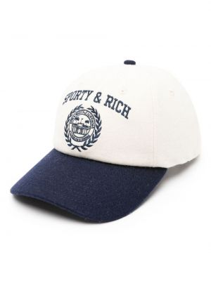 Vilnonis siuvinėtas kepurė su snapeliu Sporty & Rich