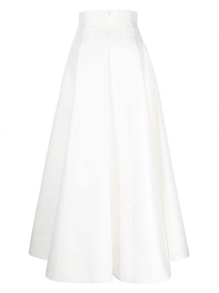 Saténové dlouhá sukně Acler bílé