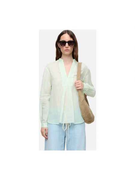 Blusa de algodón con escote v Closed azul