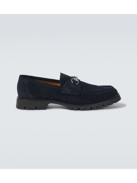 Ruskind loafers Gucci blå