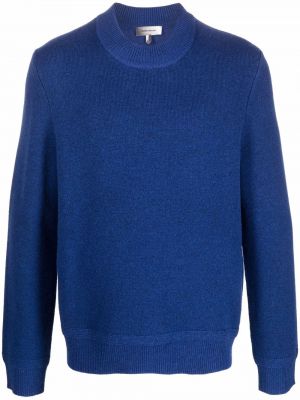 Плетен пуловер с кръгло деколте Marant синьо