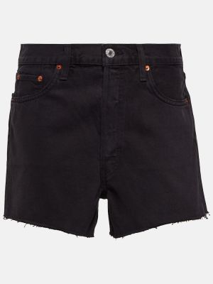 Pantaloni scurți din denim Re/done negru