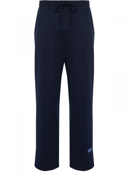 Oversize спортни панталони с връзки с дантела Trendyol синьо